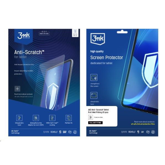 3mk All-Safe - AIO fólie Anti-Scratch Full Wet Fitting Tablet, 25 ks