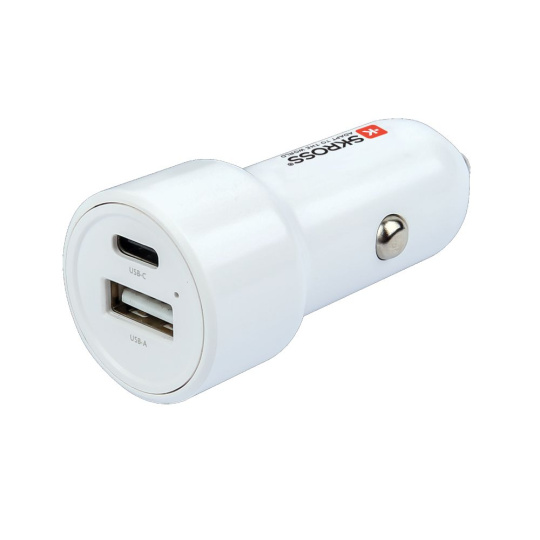 SKROSS USB A+C nabíjecí autoadaptér Dual Car Charger, 65W PD