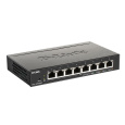 D-Link DGS-1100-08PV2 8-port Gigabit Smart Managed PoE switch, PoE budget 64W, fanless