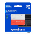 GOODRAM Flash Disk 2x32GB UME2, USB 2.0, bílá, červená