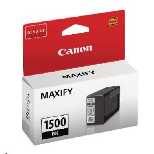 Canon CARTRIDGE PGI-1500 BK černá 12,4ml pro MAXIFY MB2050, MB215x, MB2350, MB275x