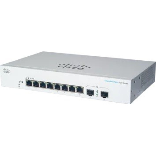 Cisco switch CBS220-8T-E-2G (8xGbE,2xSFP,fanless)