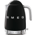 Smeg KLF04BLEU rychlovarná konvice, 1,7 l (7 šálků), 2400 W, styl 50. let, řízení teploty, 7 programů, černá