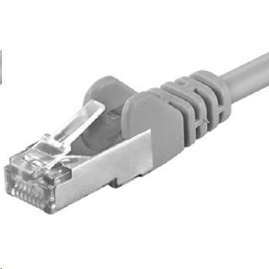 PREMIUMCORD Patch kabel CAT6a S-FTP, RJ45-RJ45, AWG 26/7 2m šedá