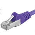 PREMIUMCORD Patch kabel CAT6a S-FTP, RJ45-RJ45, AWG 26/7 1m fialová