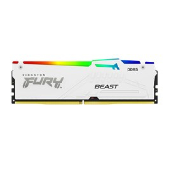 KINGSTON DIMM DDR5 32GB 5200MT/s CL40 FURY Beast Bílá RGB XMP