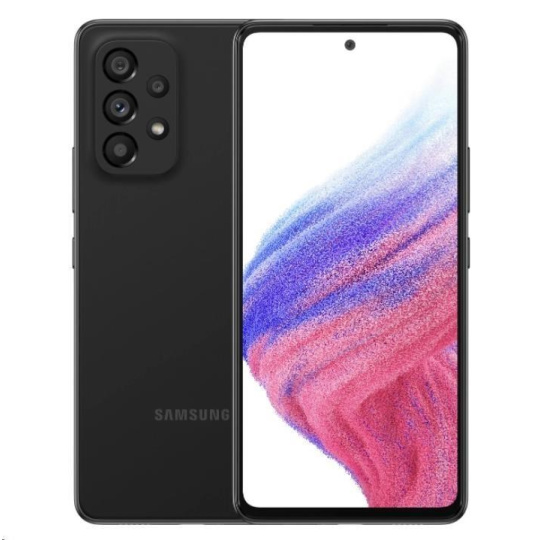 BAZAR - Samsung Galaxy A53 5G (A536), 6/128 GB, EU, černá - rozbaleno, použito