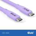 Club3D Kabel USB-C 4.0, 20Gbps, 4K60Hz, PD 240W, 2m, fialová