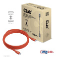 Club3D kabel USB-C, Oboustranný USB-IF Certifikovaný data kabel, PD 240W(48V/5A) EPR M/M 4m