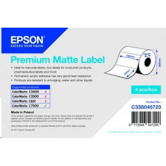 Epson label roll, normal paper, 102x76mm