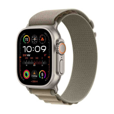 APPLE Watch Ultra 2 GPS + Cellular, 49mm Titanium Case with Olive Alpine Loop - Medium