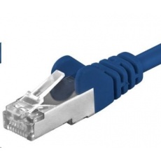 PREMIUMCORD Patch kabel CAT6a S-FTP, RJ45-RJ45, AWG 26/7 5m modrá