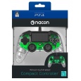 Nacon Wired Compact Controller - ovladač pro PlayStation 4 - průhledný zelený