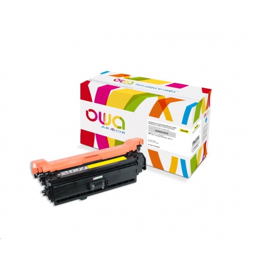 OWA Armor toner pro HP Color Laserjet Ese 500 M551, M575, 6000 Stran, CE402A, žlutá/yellow