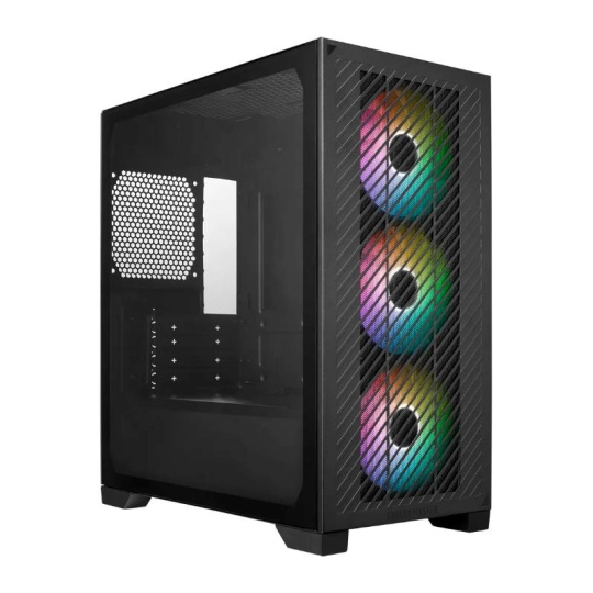 Cooler Master case Elite 301, mATX, Průhledná bočnice, 3x 120mm ARGB Fan, Černá