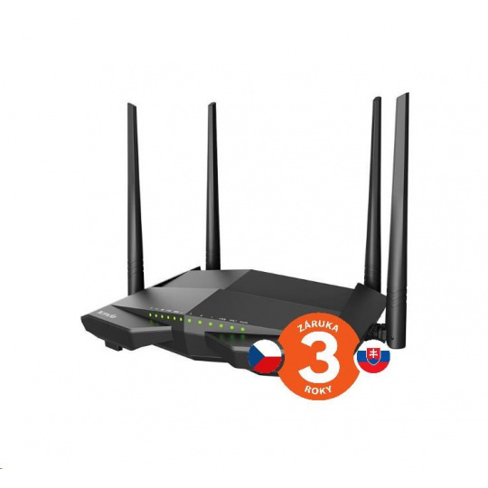 Tenda V12 - Wireless AC Dual Band VDSL2+/VDSL/ADSL Router 802.11ac/a/b/g/n,1200 Mb/s, Gigabit WAN/LAN, USB 2.0, VPN serv