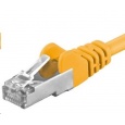 PREMIUMCORD Patch kabel CAT6a S-FTP, RJ45-RJ45, AWG 26/7 0,5m žlutá