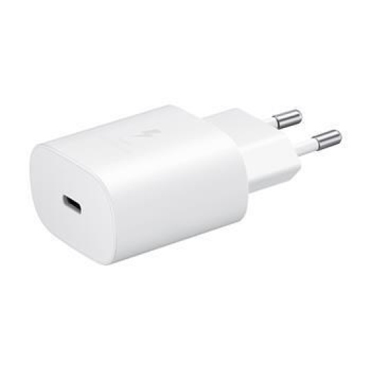 Samsung cestovní nabíječka EP-TA800EWE, PD, Fast charging, USB-C, 25 W, bílá, (bulk)