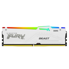 KINGSTON DIMM DDR5 64GB (Kit of 4) 6000MT/s CL40 FURY Beast White RGB XMP