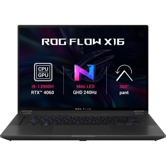 ASUS NTB ROG Flow X16 (GV601VV-NEBULA014W),  i9-13900H, 16" 2560x1600, 16GB, 1TB SSD, RTX4060, W11H, Black