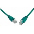 Solarix Patch kabel CAT6 SFTP PVC 0,5m zelený snag-proof C6-315GR-0,5MB