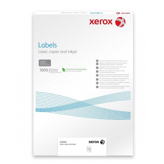 Plastový samolepicí materiál Xerox PNT Label - Clear (229g/50 listů, A3)