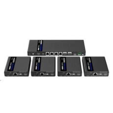 PremiumCord HDMI 1-4 splitter+extender po CAT6/6a/7, UHD 4K@60Hz až na 70m