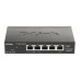 D-Link DGS-1100-05PDV2 5-Port Gigabit PoE Smart Switch, bez zdroje - napájen přes PoE, 2 PoE porty