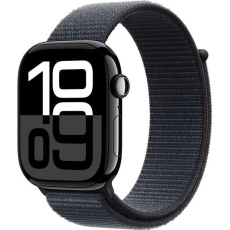 Apple Watch Series 10 GPS + Cellular 42mm Jet Black Aluminium Case with Ink Sport Loop