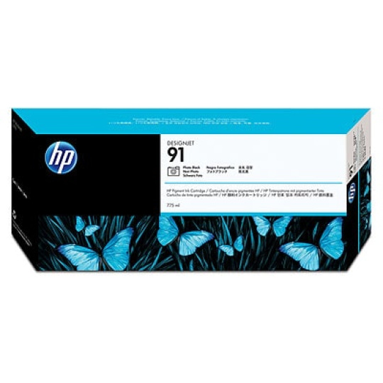 HP 91 Black photografic DJ Ink Cart, 775 ml, C9465A