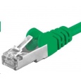 PREMIUMCORD Patch kabel CAT6a S-FTP, RJ45-RJ45, AWG 26/7 1m zelená