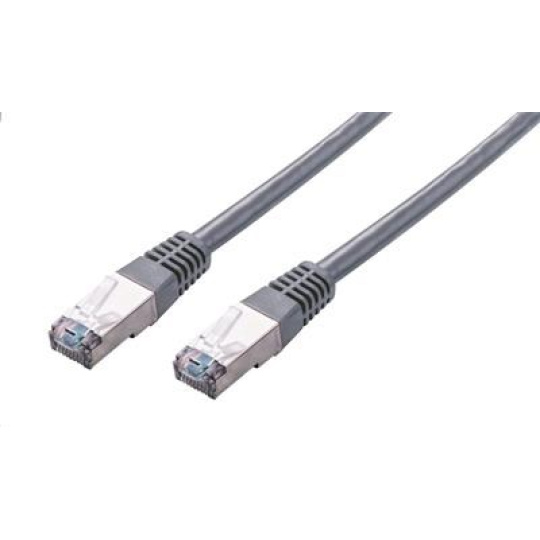 C-TECH kabel patchcord Cat5e, FTP, šedý, 20m