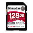 Kingston SDXC karta 128GB Canvas React Plus SDXC UHS-II 300R/260W U3 V90 for Full HD/4K/8K